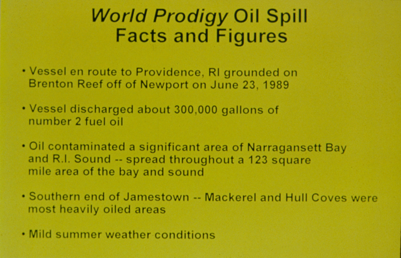 Basic facts and figures about the World Prodigy oil spill incident