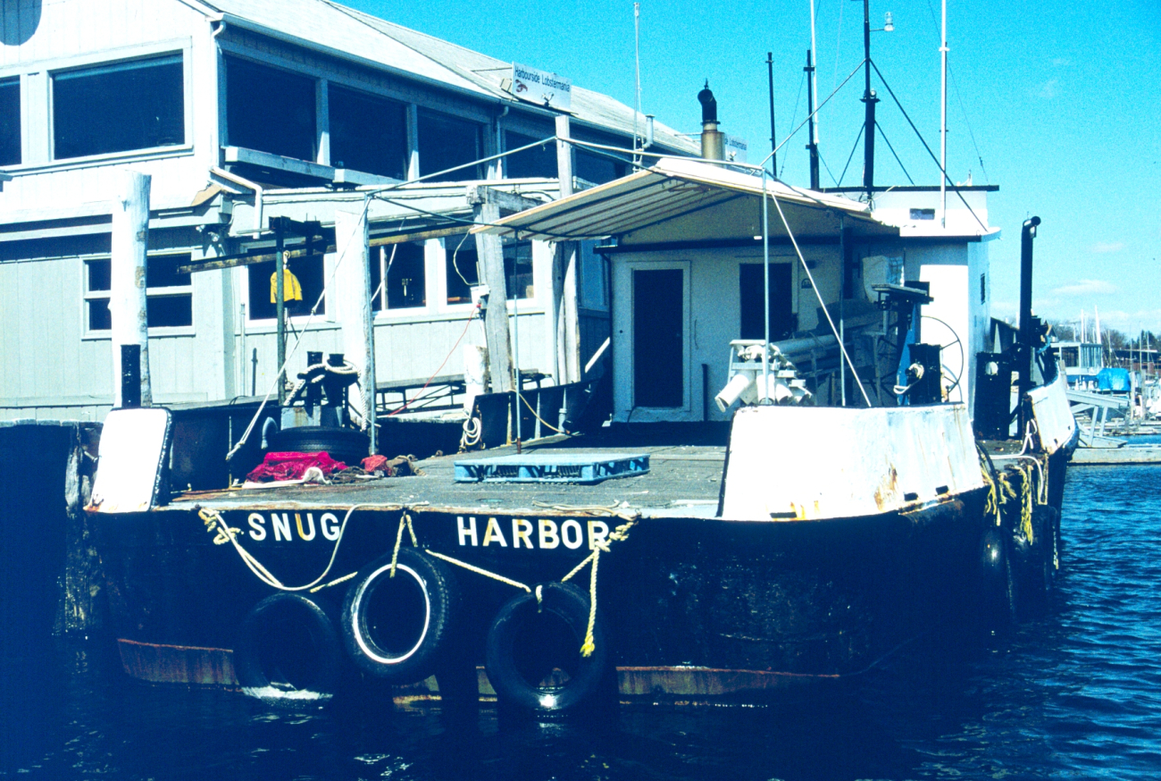 A close-up of the Snug Harbor, one of the vessels that was used to transportquahogs from their original homes to the new spawner sanctuaries