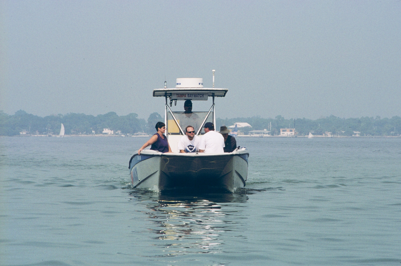 One of the many boats that helped to transfer NOAA volunteers from thestaging area to the clean-up sites