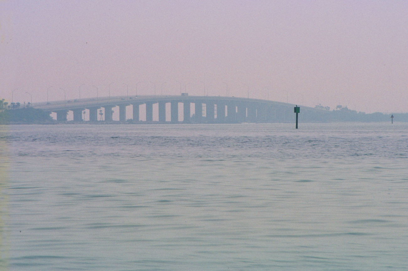 A view of Tampa Bay and the causeway