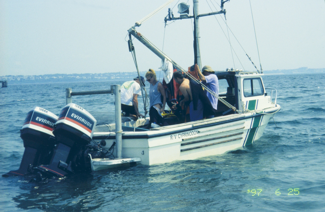 The transplant team on the EPA boat after the transplant process