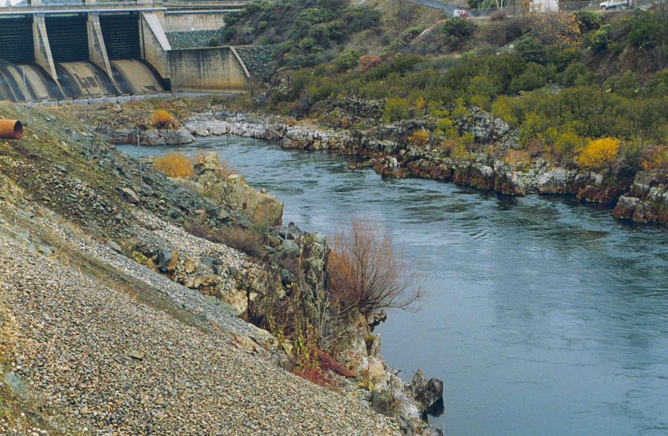 The Sacramento River below Keswick Dam, gravel replenishment area