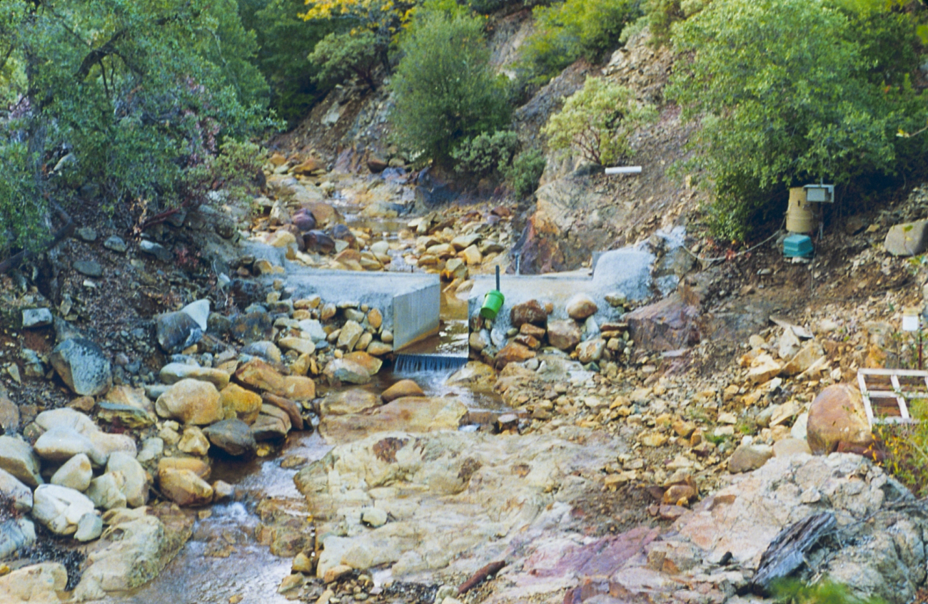Lower Boulder Creek entering lower Spring Creek (no riparian vegetation)