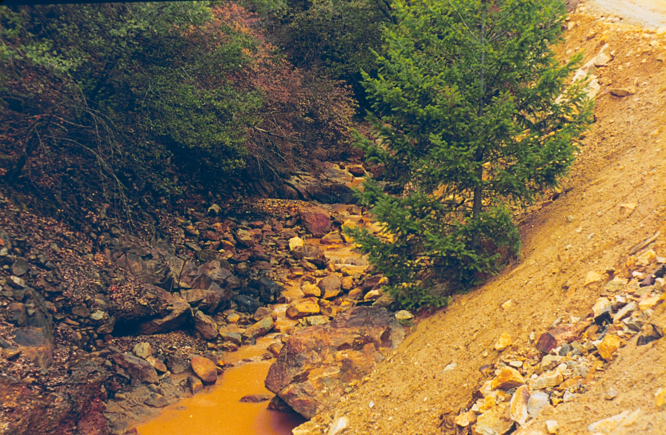 Boulder Creek influenced by tailings from Iron Mountain Mine