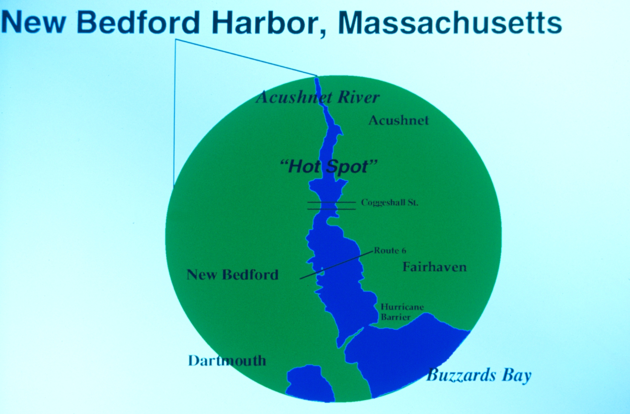 A map of New Bedford Harbor