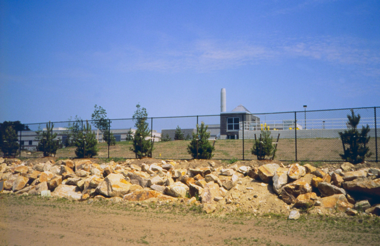 A view of the new wastewater treatment plant at Fort Taber
