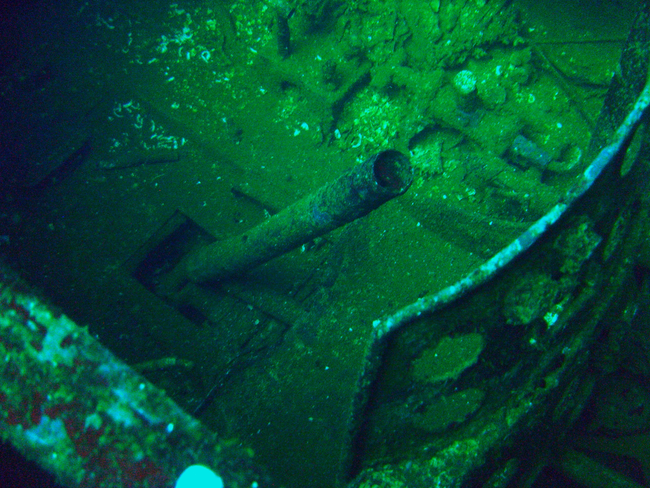 Floor of cockpit of plane on Fujikawa Maru