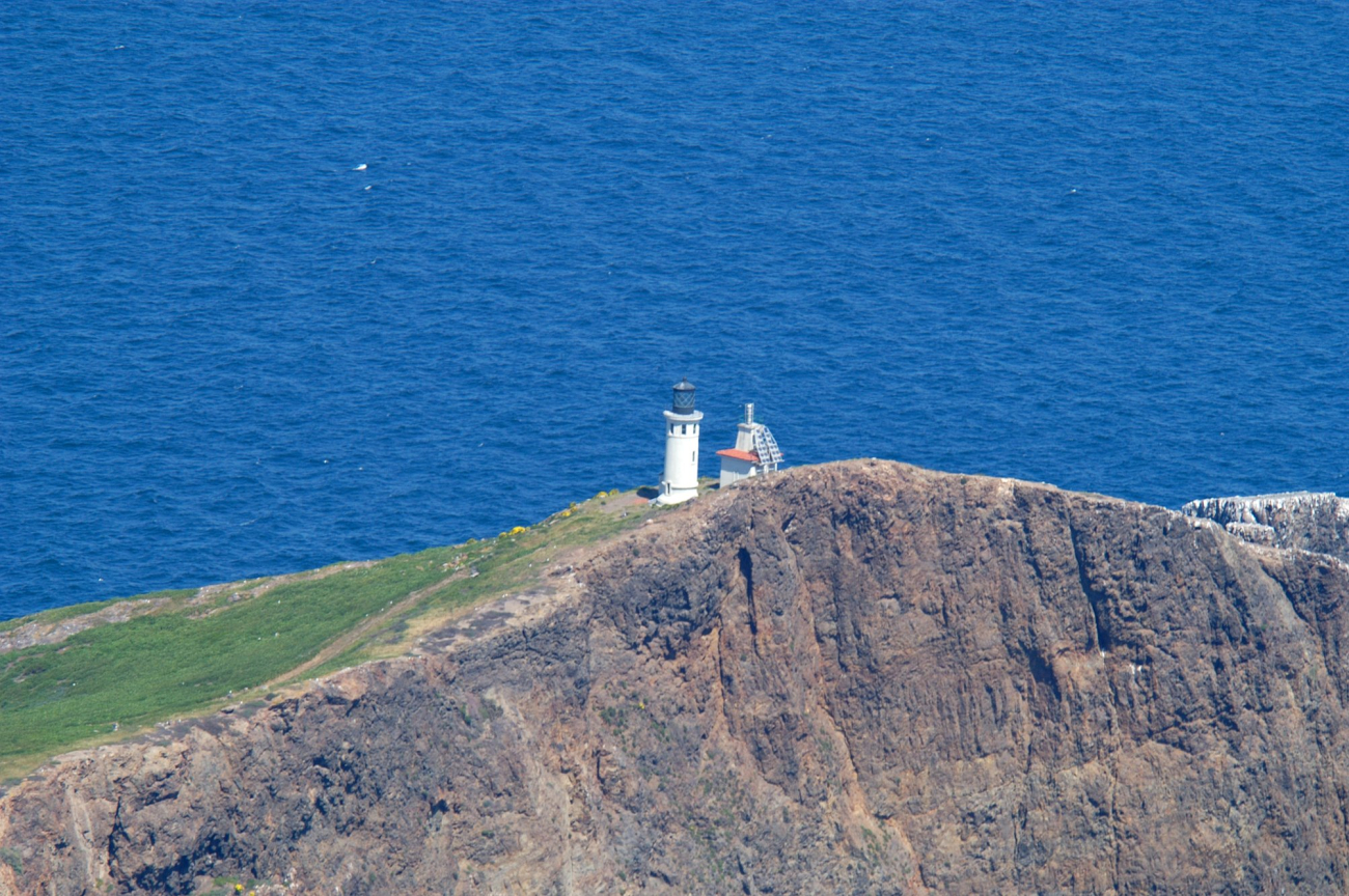 Aerial view of the lighthouse on Anacapa Island
