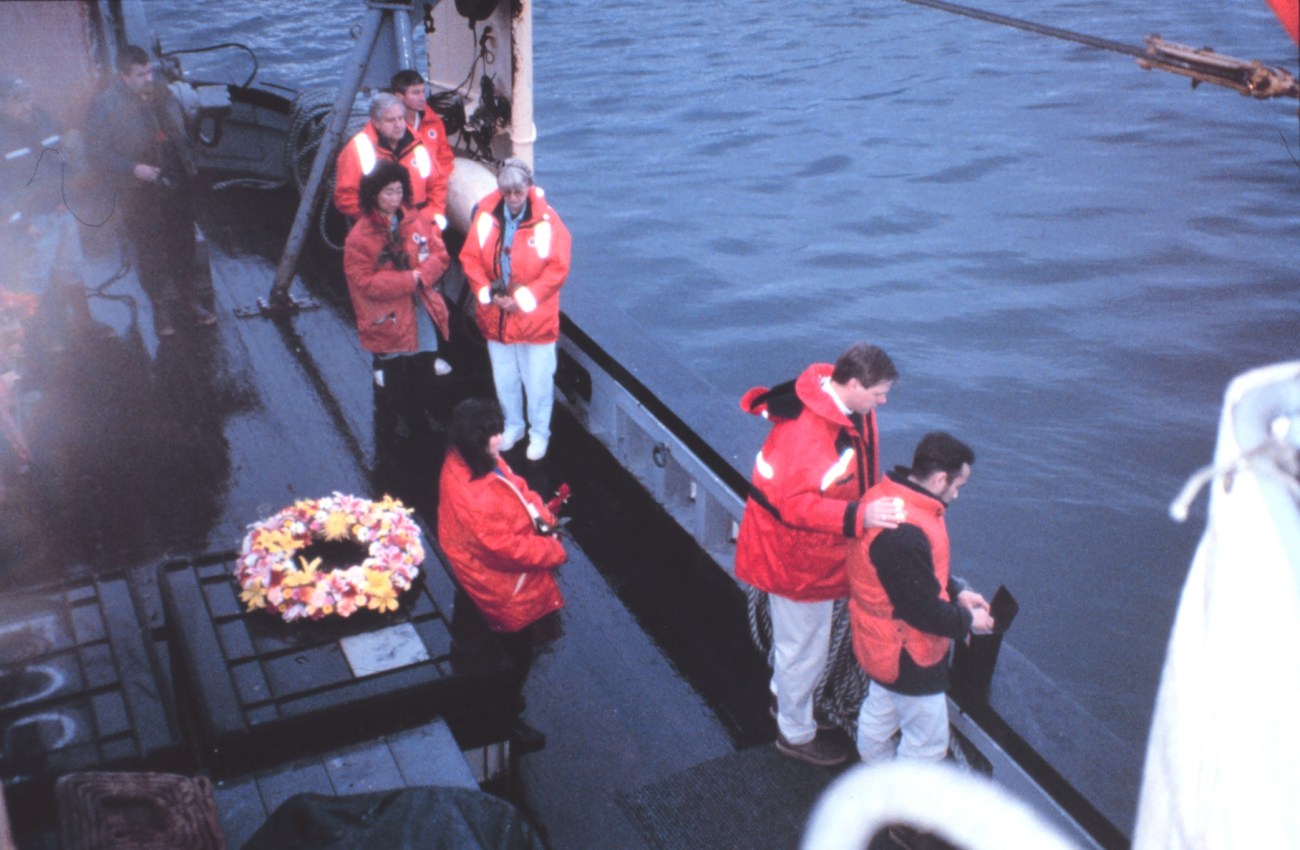A burial at sea off the JOHN N
