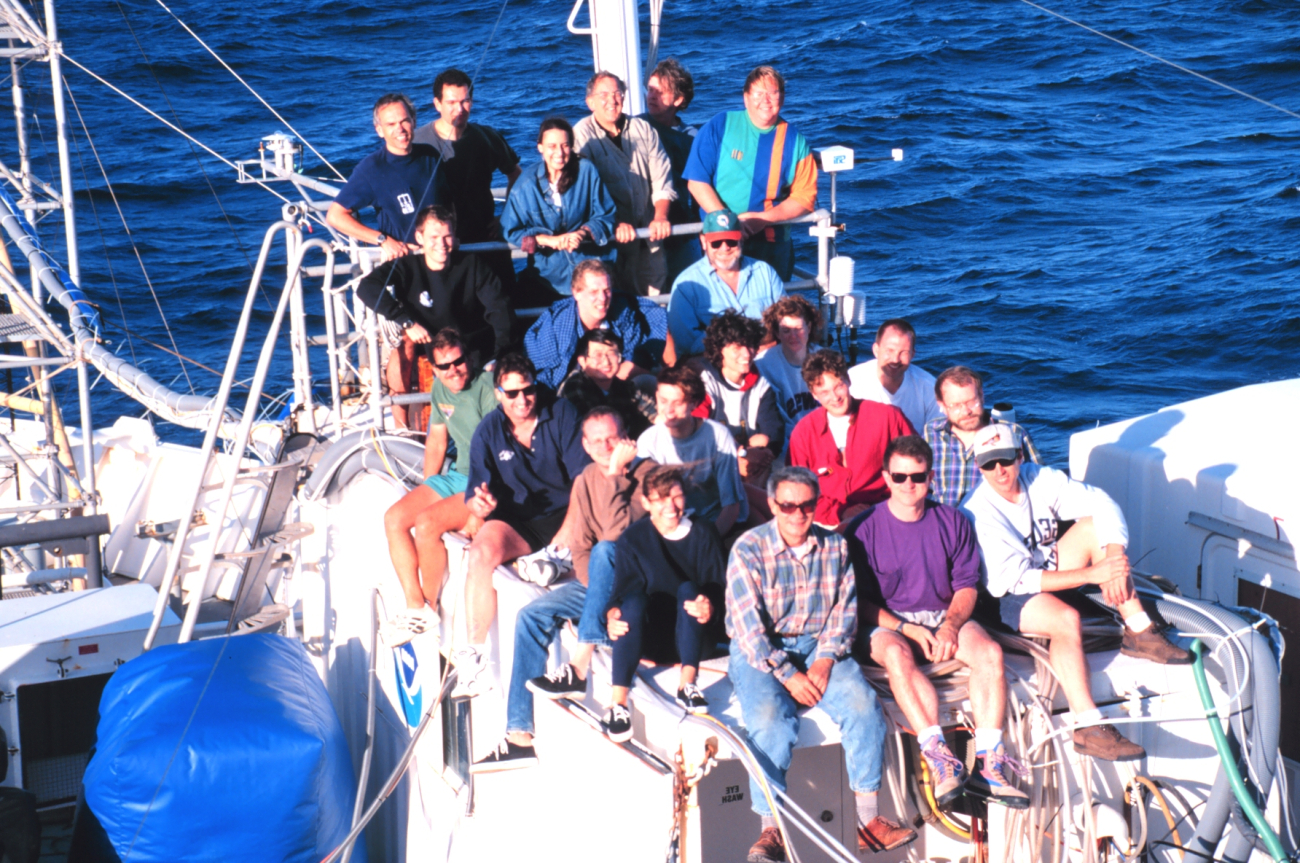 Science party from Aerosols cruise (RB-99-02) sailing on NOAA Ship RONALD H