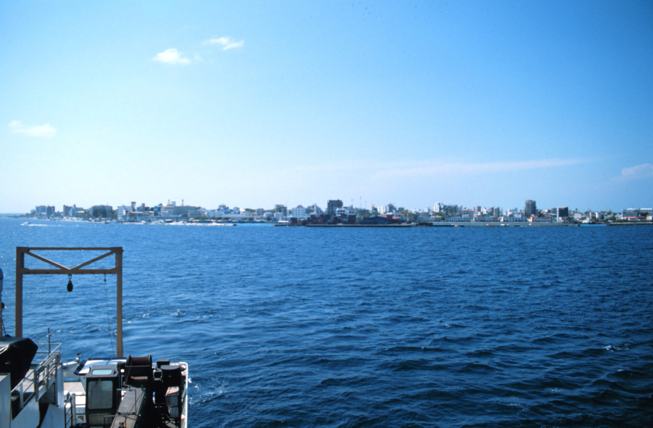 A view of Male, capital of the Maldive Islands as seen from the NOAA Ship RONALD H