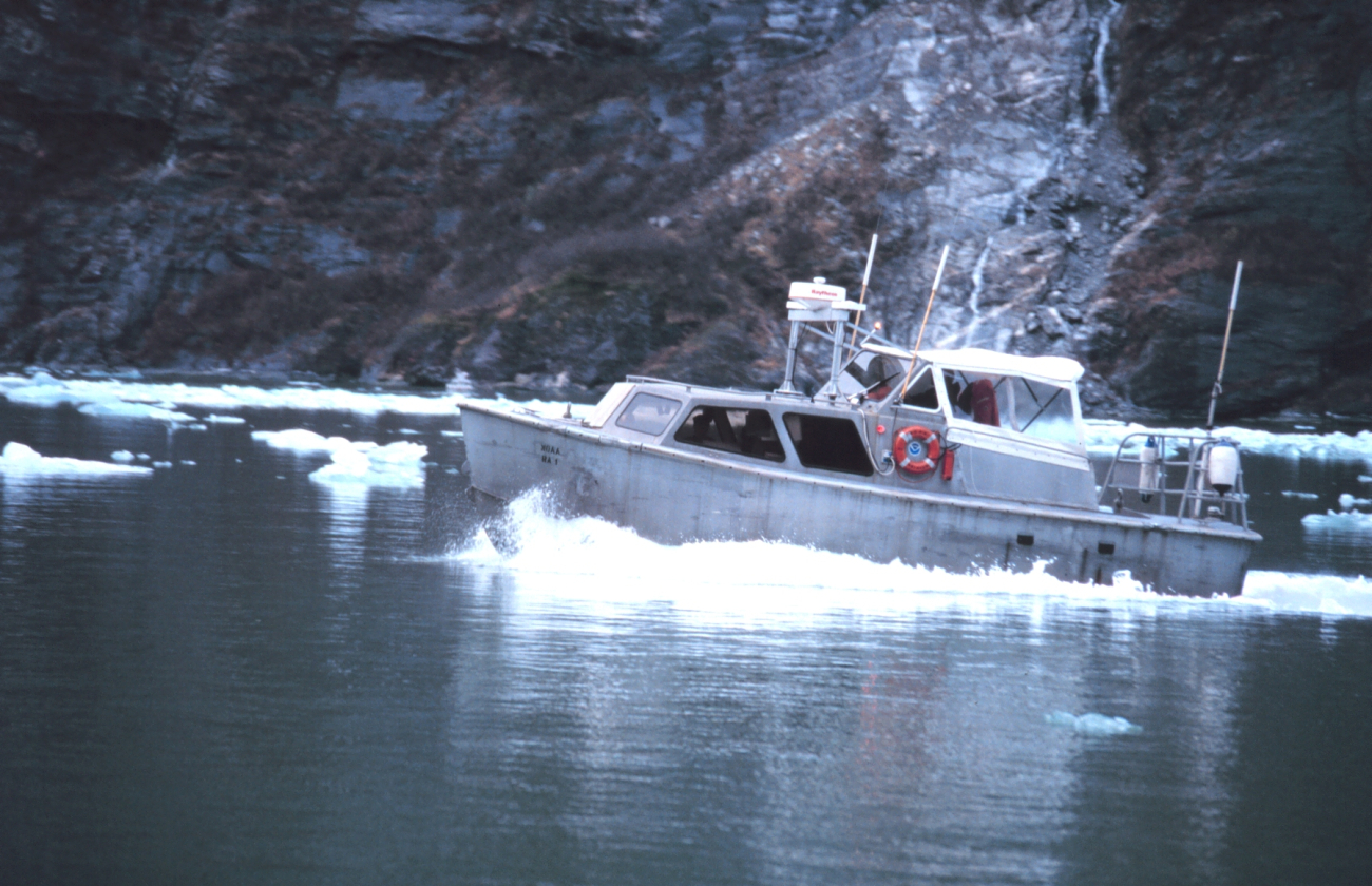 Survey launch on line in Tracy Arm