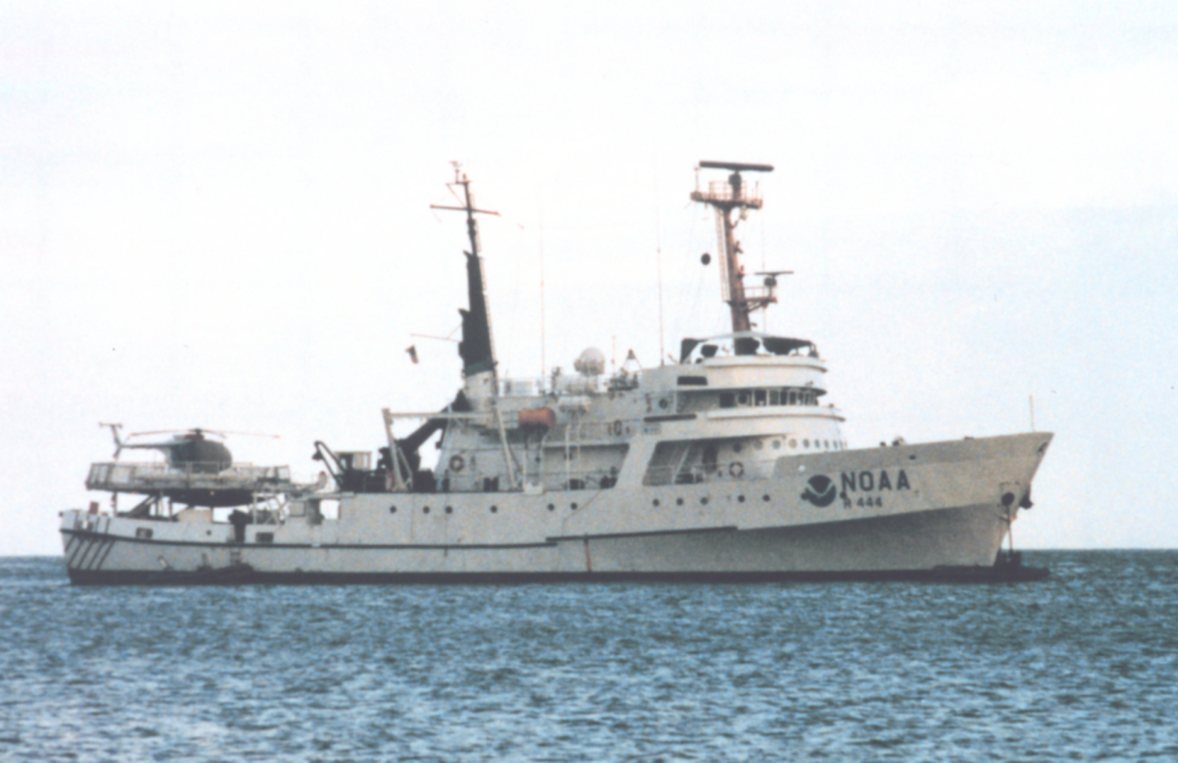 NOAA Ship DAVID STARR JORDAN with MD500 helicopter aboard