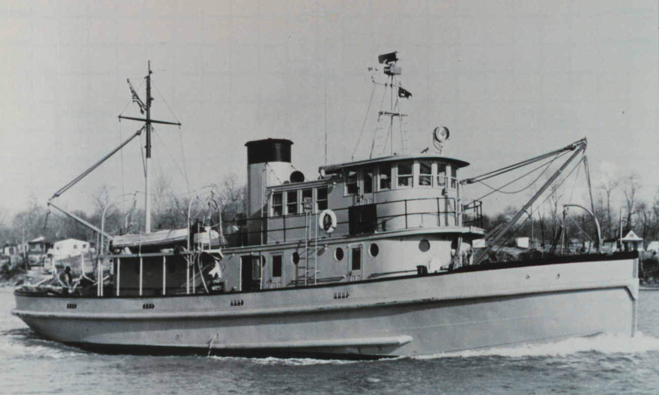 The Coast and Geodetic Survey Ship MARMER undergoing sea trials at Curtis Bay, Maryland