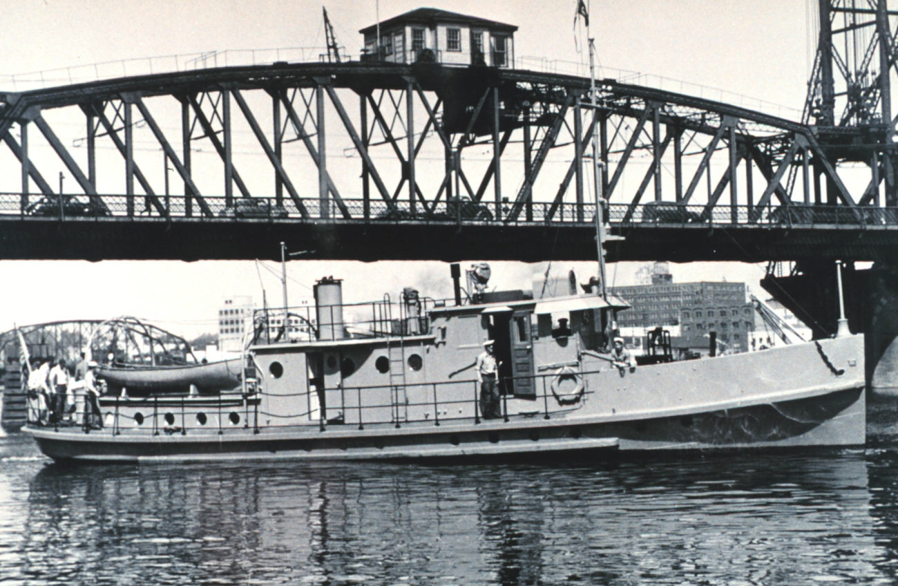 The Coast and Geodetic Survey Ship WESTDAHL at Portland, Oregon, on sea trials