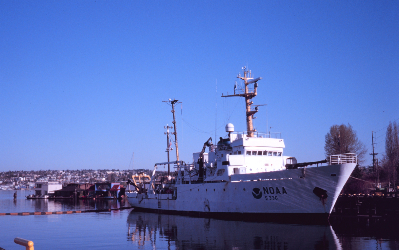 The NOAA Ship McARTHUR tied up at Pacific Marine Center in Seattle
