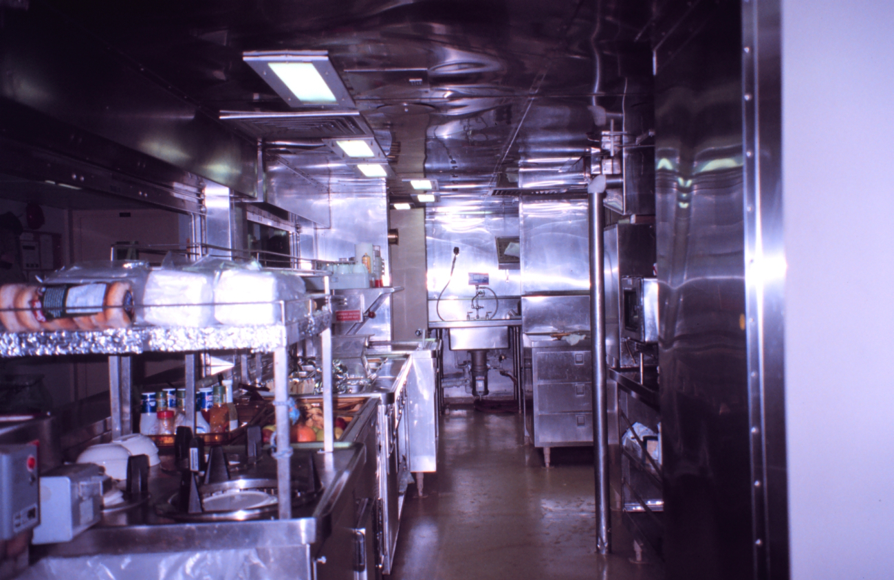 The gleaming galley of the NOAA Ship RONALD H
