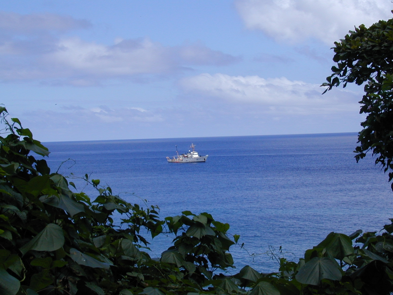NOAA Ship McARTHUR anchored off Isla Cocos during STAR 2000 project