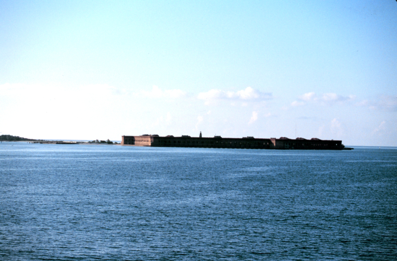 Fort Jefferson, Dry Tortugas National Park as seen from the bridge ofthe NOAA Ship FERREL