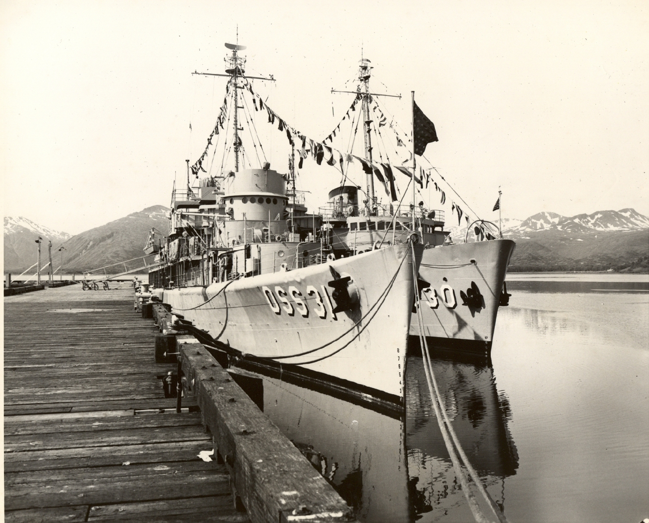 PATHFINDER tied up outboard of PIONEER at Kodiak