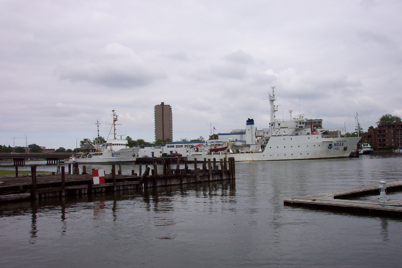NOAA Ship THOMAS JEFFERSON shortly after commissioning at the Atlantic MarineCenter in Norfolk, Virginia