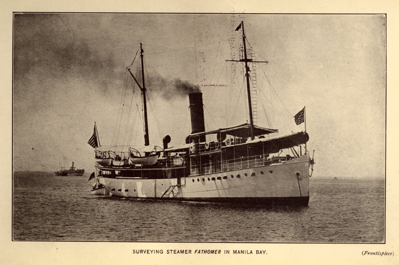 Surveying steamer FATHOMER in Manila Bay