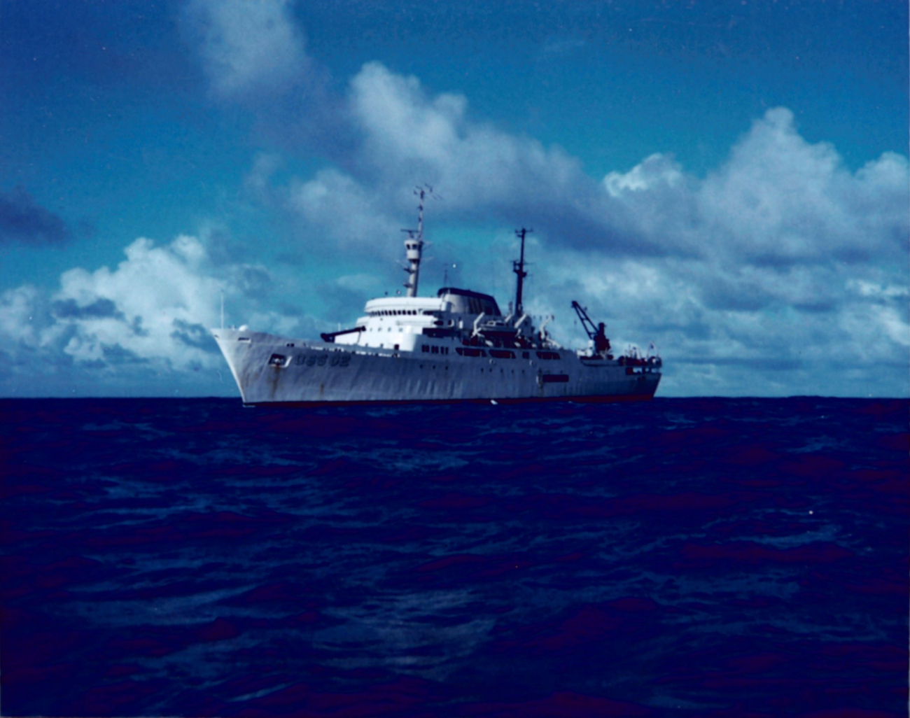 NOAA Ship DISCOVERER in the equatorial Pacific Ocean