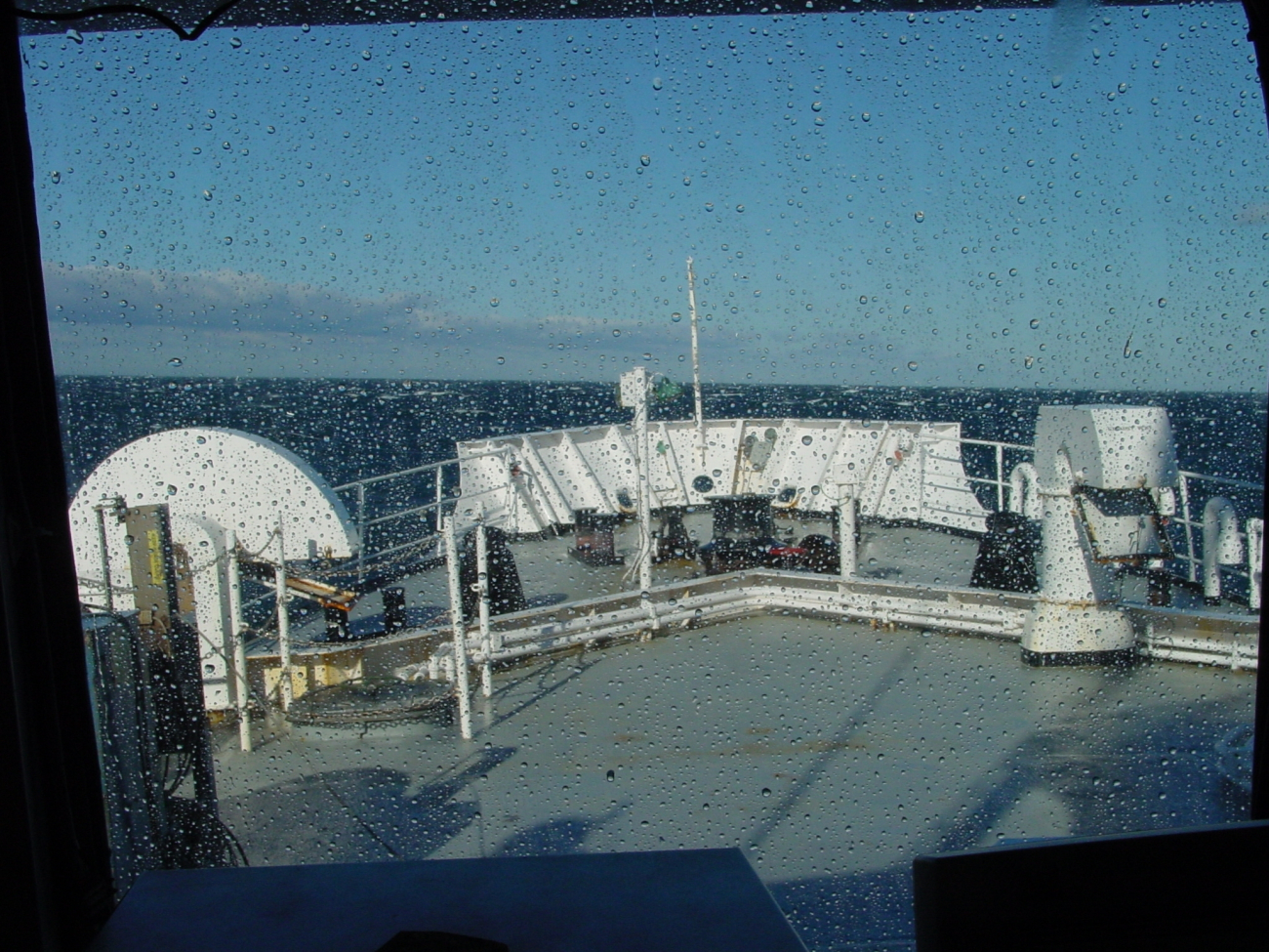 Spray on a boisterous day in the Gulf of Maine on the NOAA Ship DELAWARE II