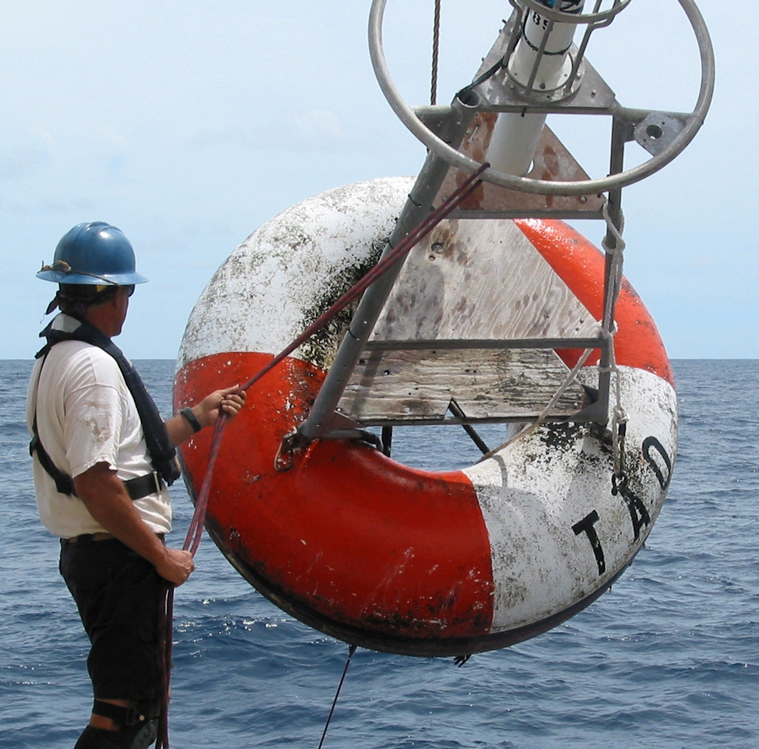 NOAA Ship KA'IMIMOANA Chief Bosun Roger Stonerecovers a TAO mooring