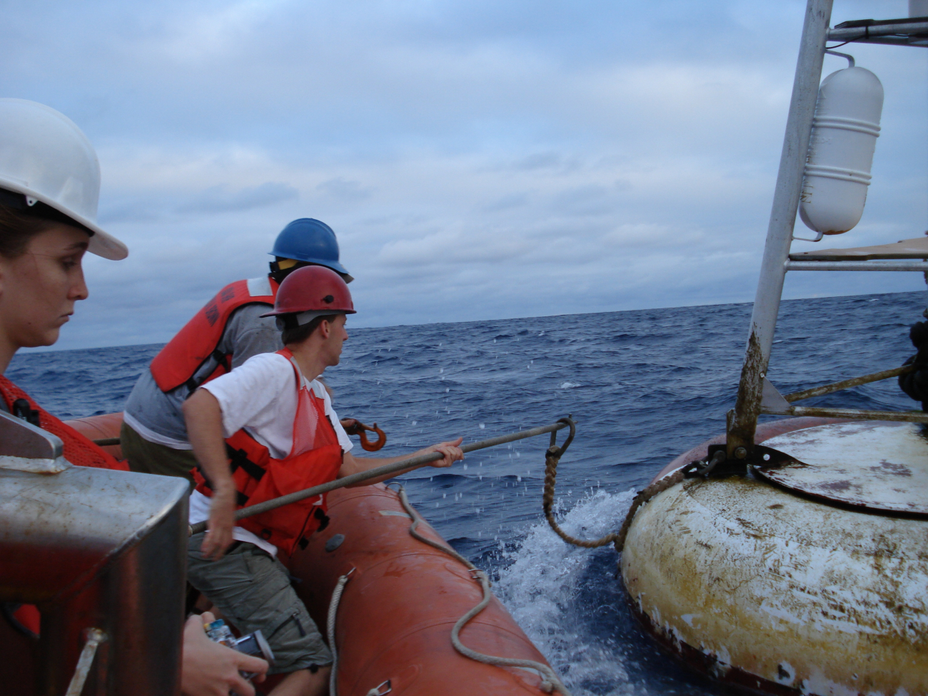 Securing TAO buoy for maintenance