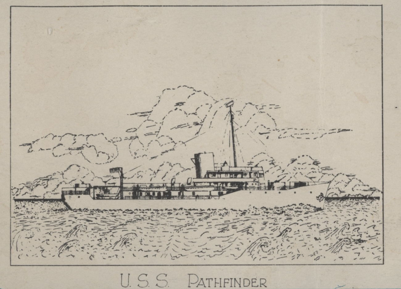 USS PATHFINDER, aka Coast and Geodetic Survey Ship PATHFINDER, offGuadalcanal