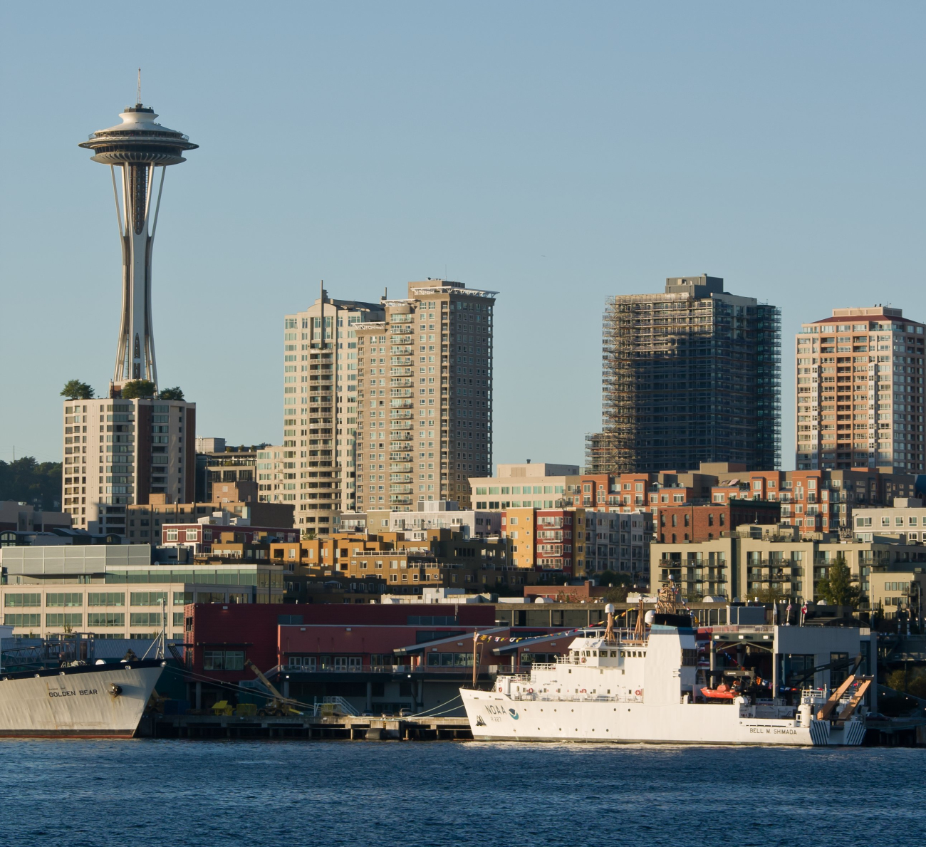 NOAA Ship BELL SHIMADA on Seattle waterfront prior to commissioningceremony