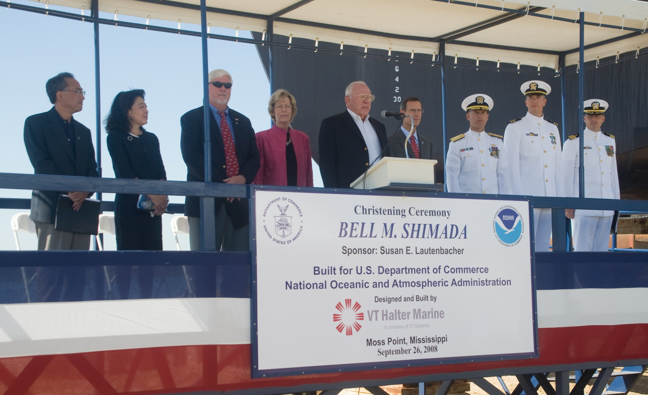 Christening ceremony for NOAA Ship BELL M