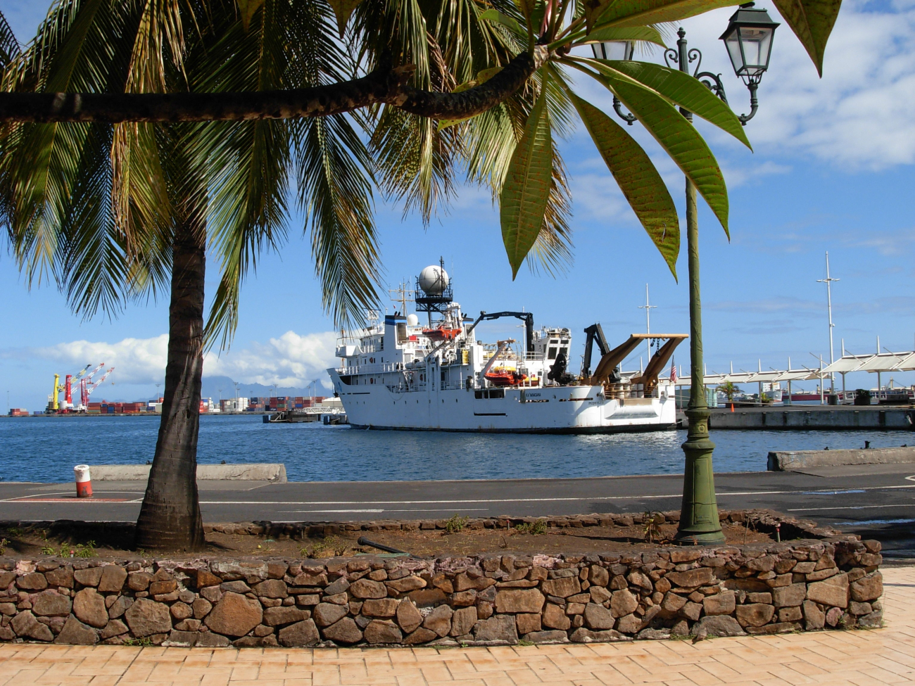The NOAA Ship KA'IMIMOANA (R333) tied up at Papeete, Tahiti