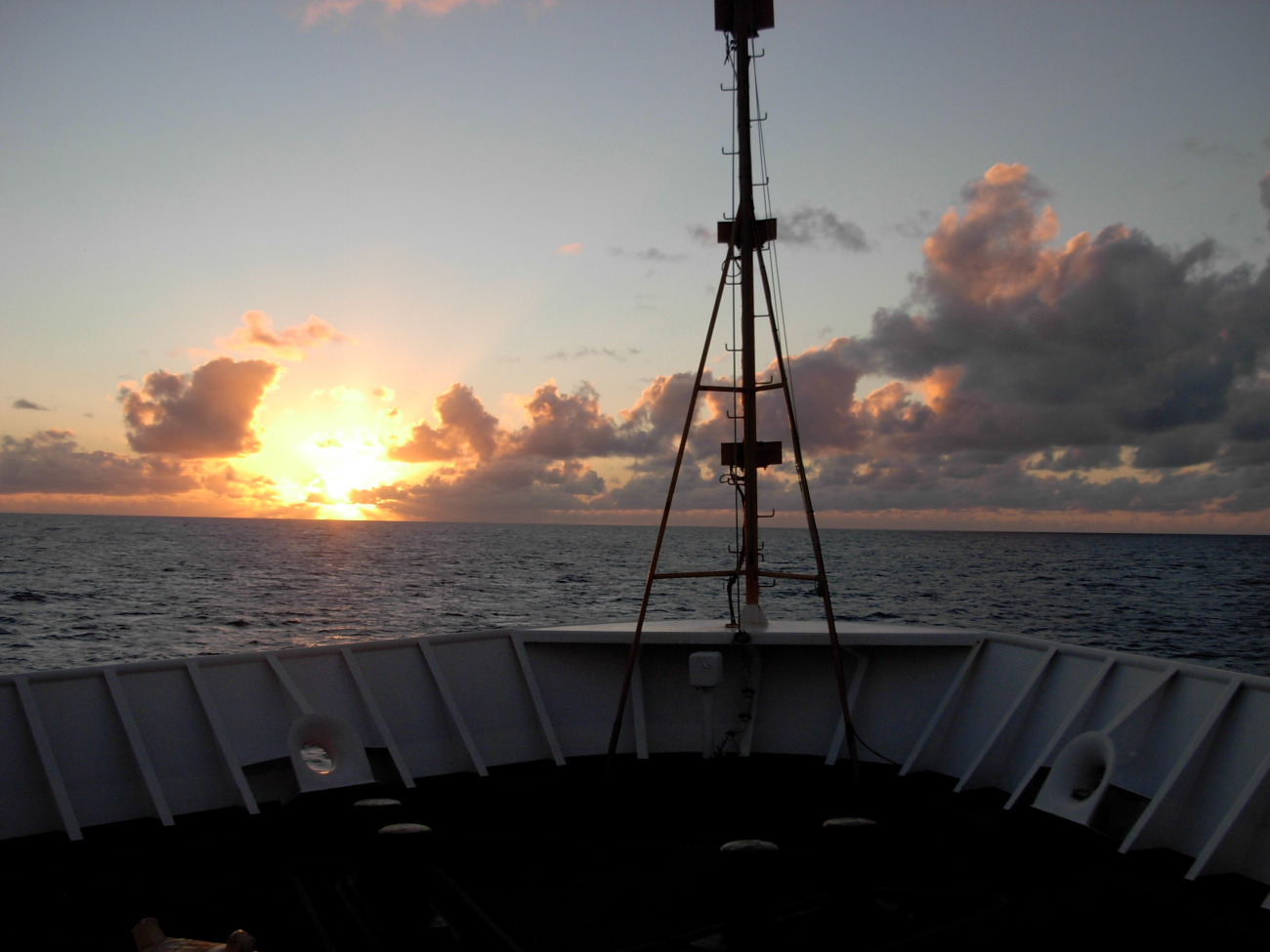 Literally sailing into the sunset on the NOAA Ship KA'IMIMOANA