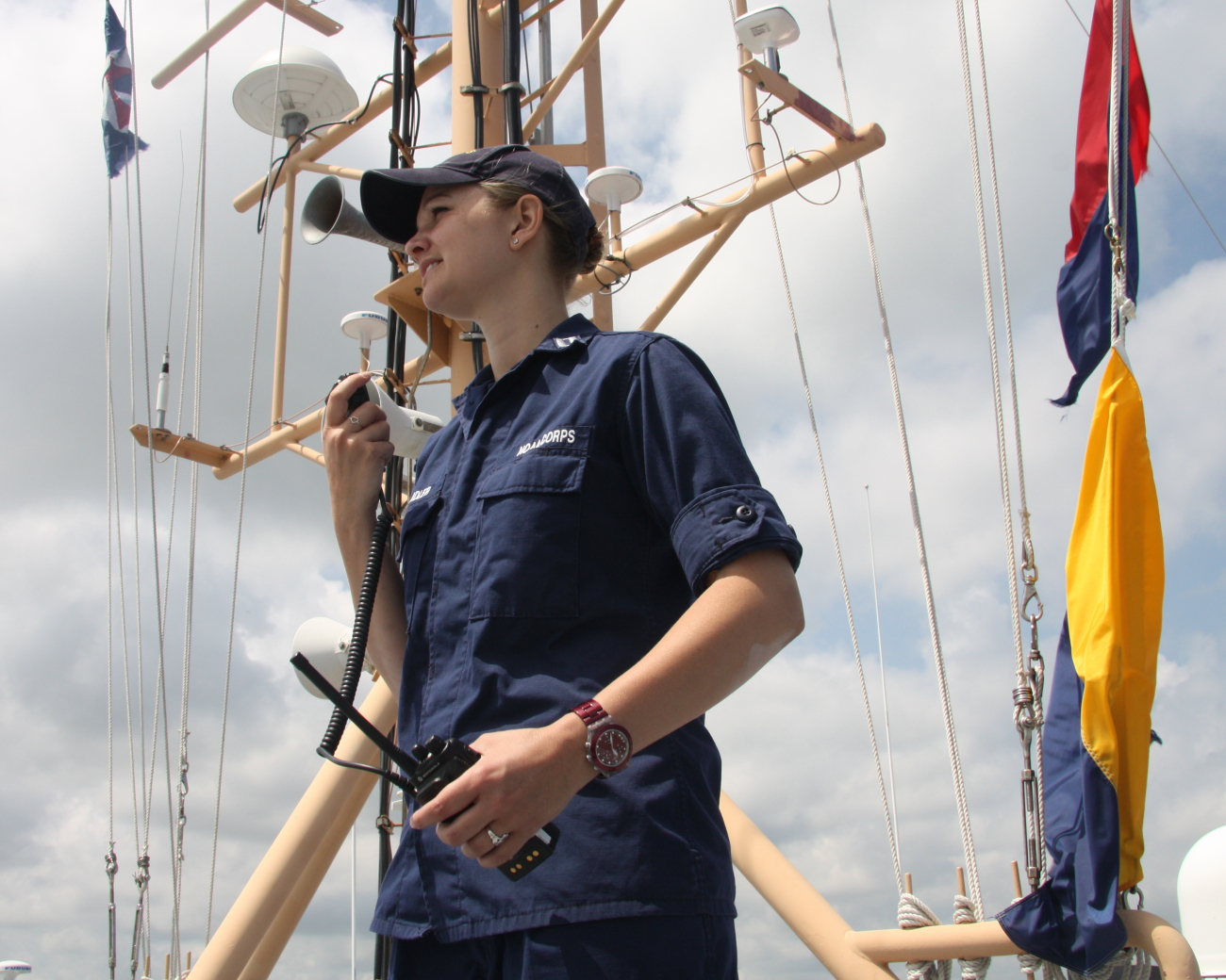 Lieutenant Madeleine Adler on the NOAA Ship FERDINAND R