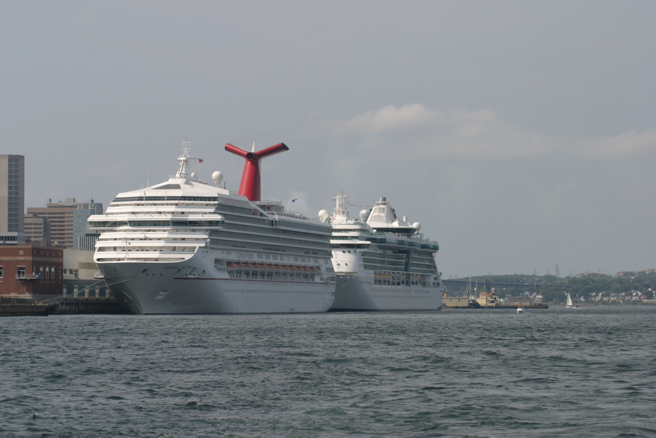 Cruise ships tied up in Halifax, Nova Scotia