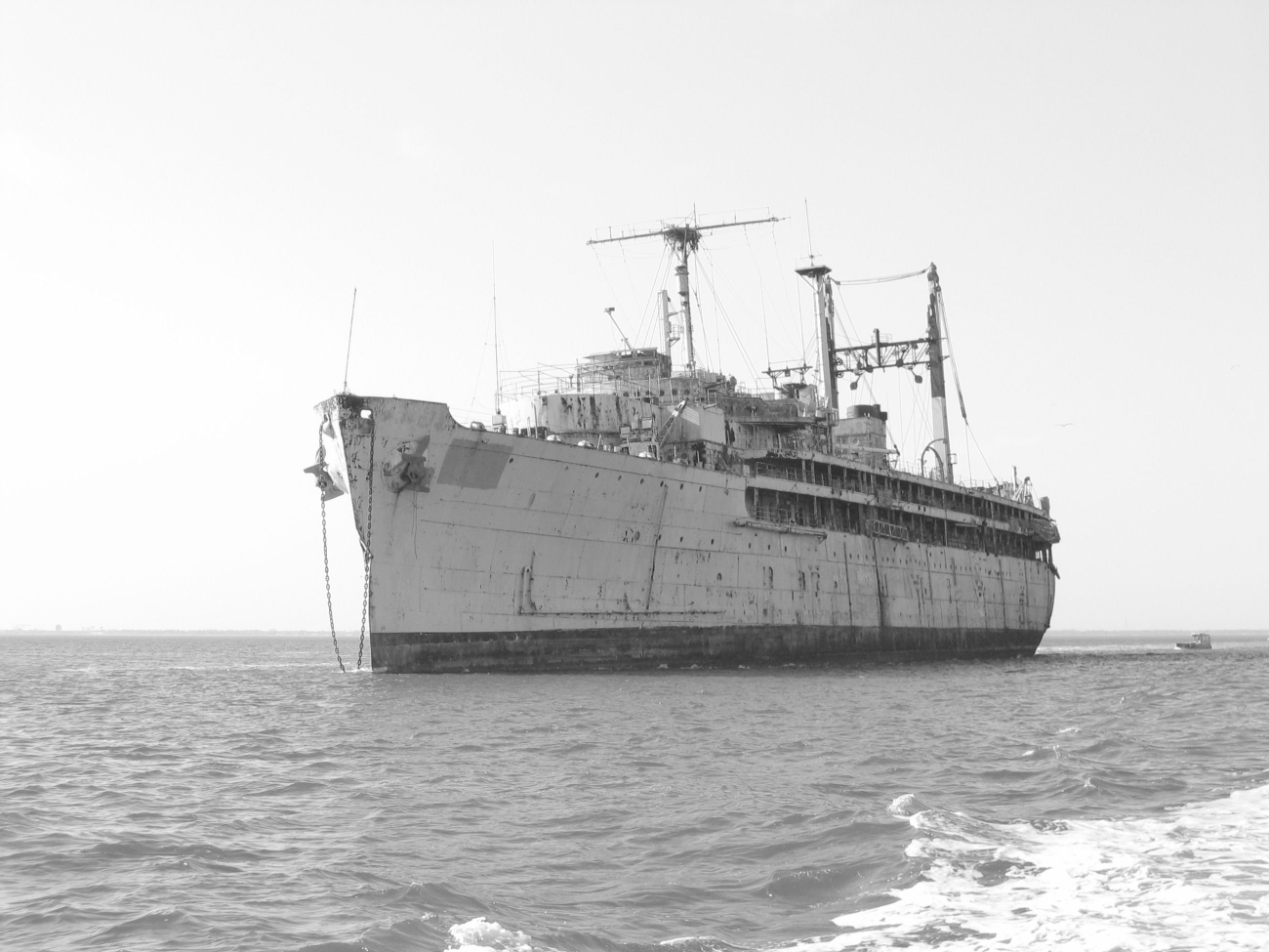 World War II era troop transport in the James River
