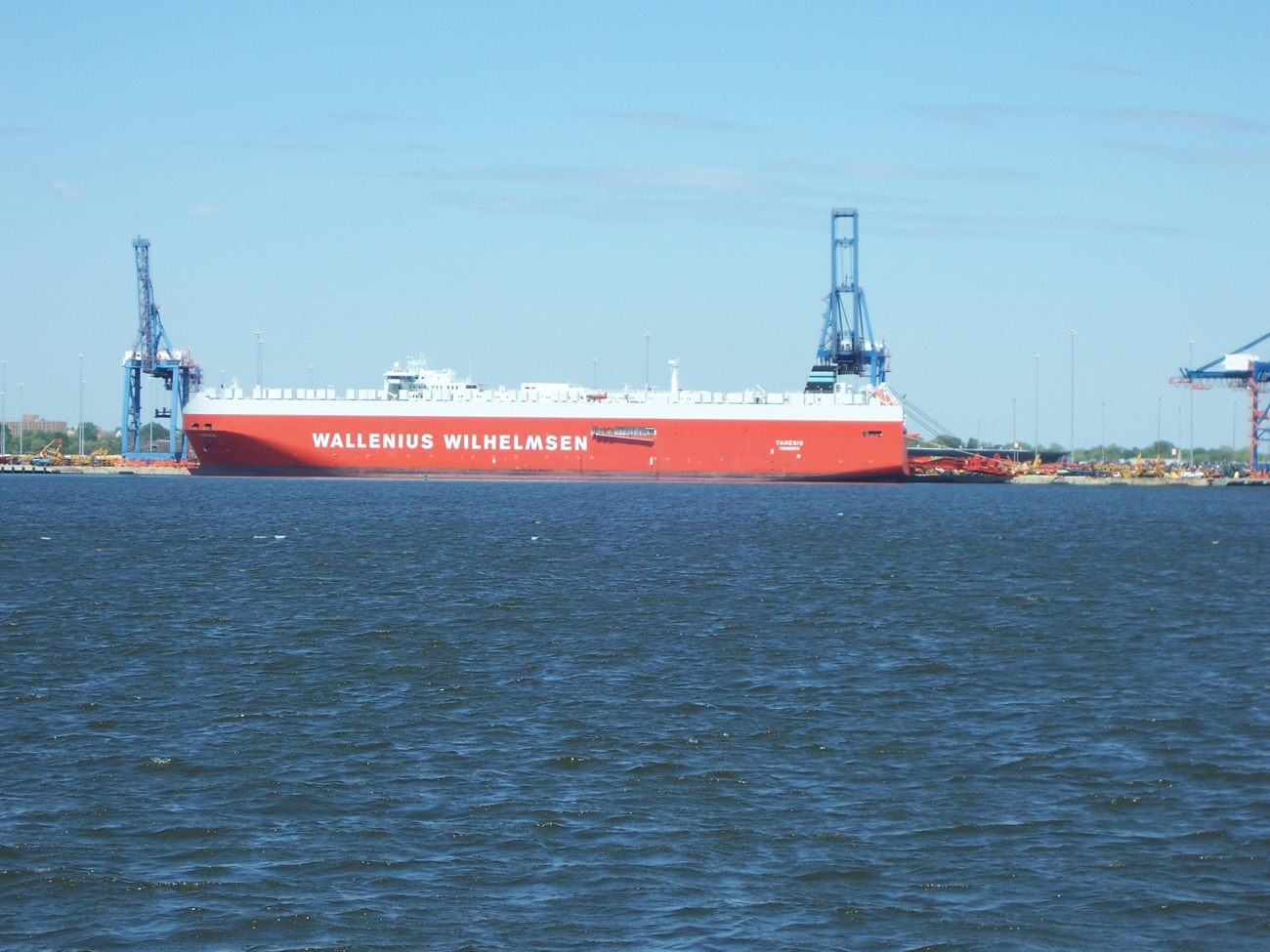 The Finnish car  carrier TAMESIS at Baltimore Harbor