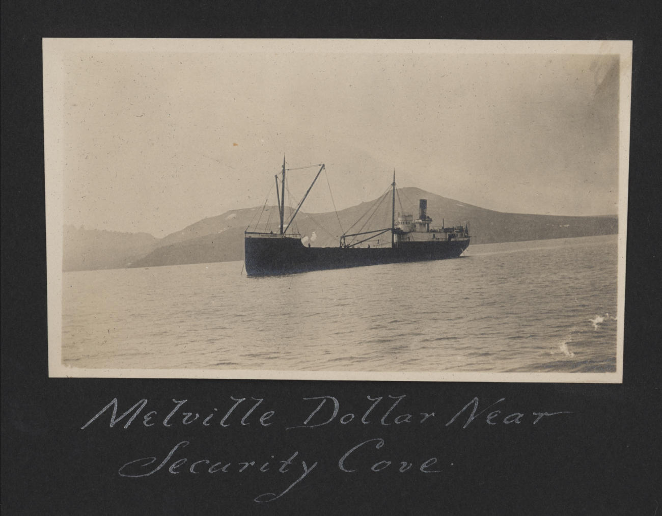 The freighter MELVILLE DOLLAR at Security Cove