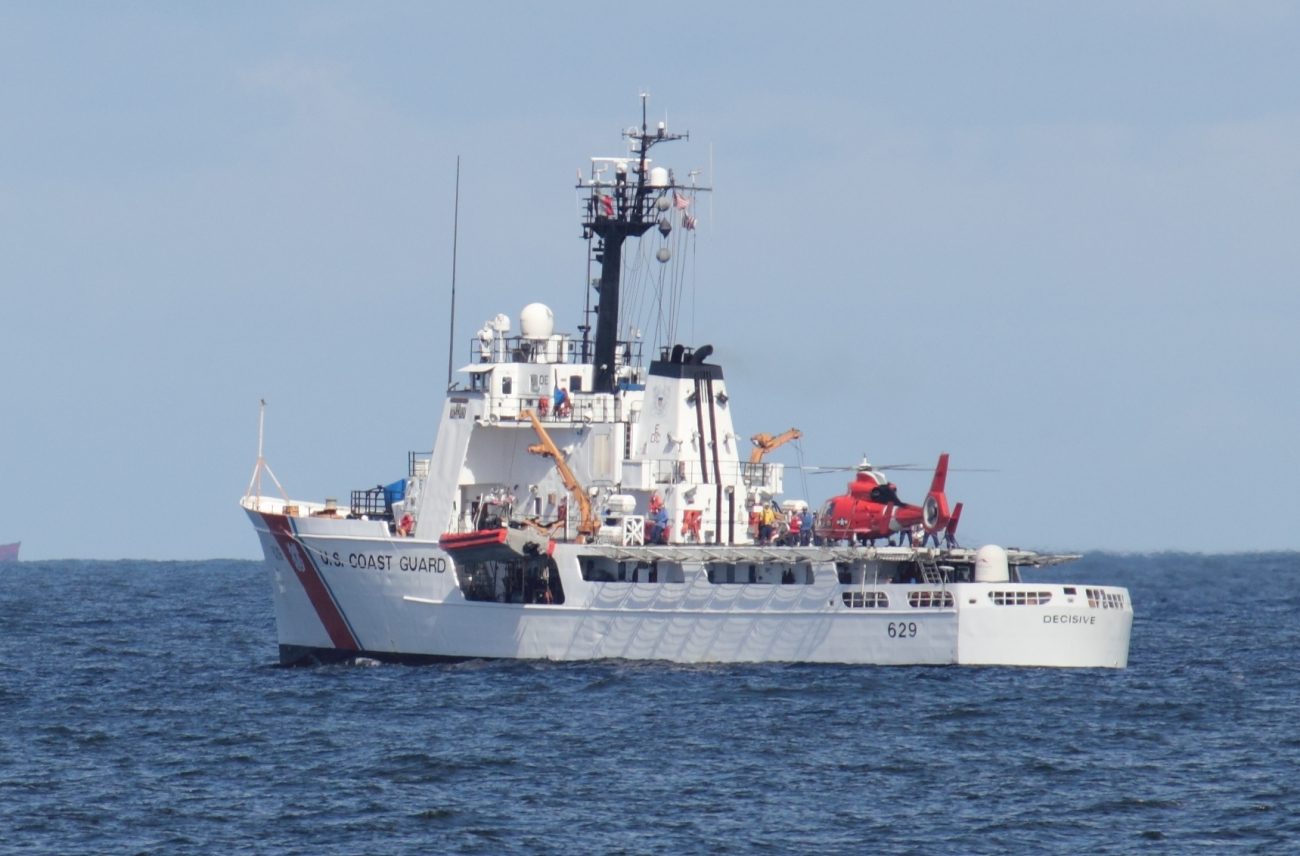 United States Coast Guard Cutter DECISIVE (WMEC-629) , home-ported inPascagoula, on-site at Deepwater Horizon disaster site