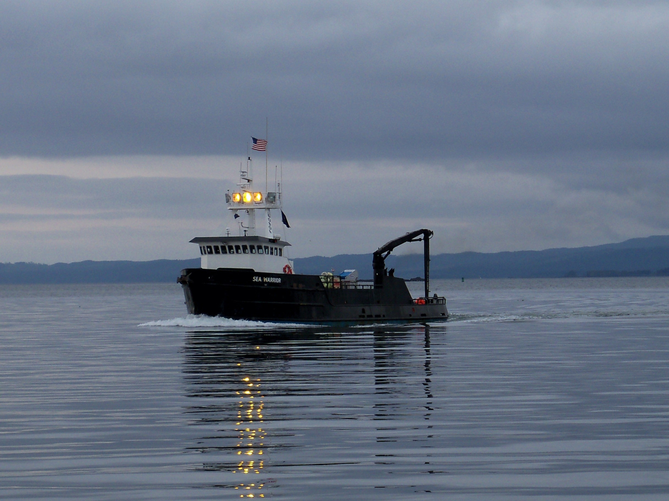Alaska fishing vessel SEA WARRIOR departing Kodiak
