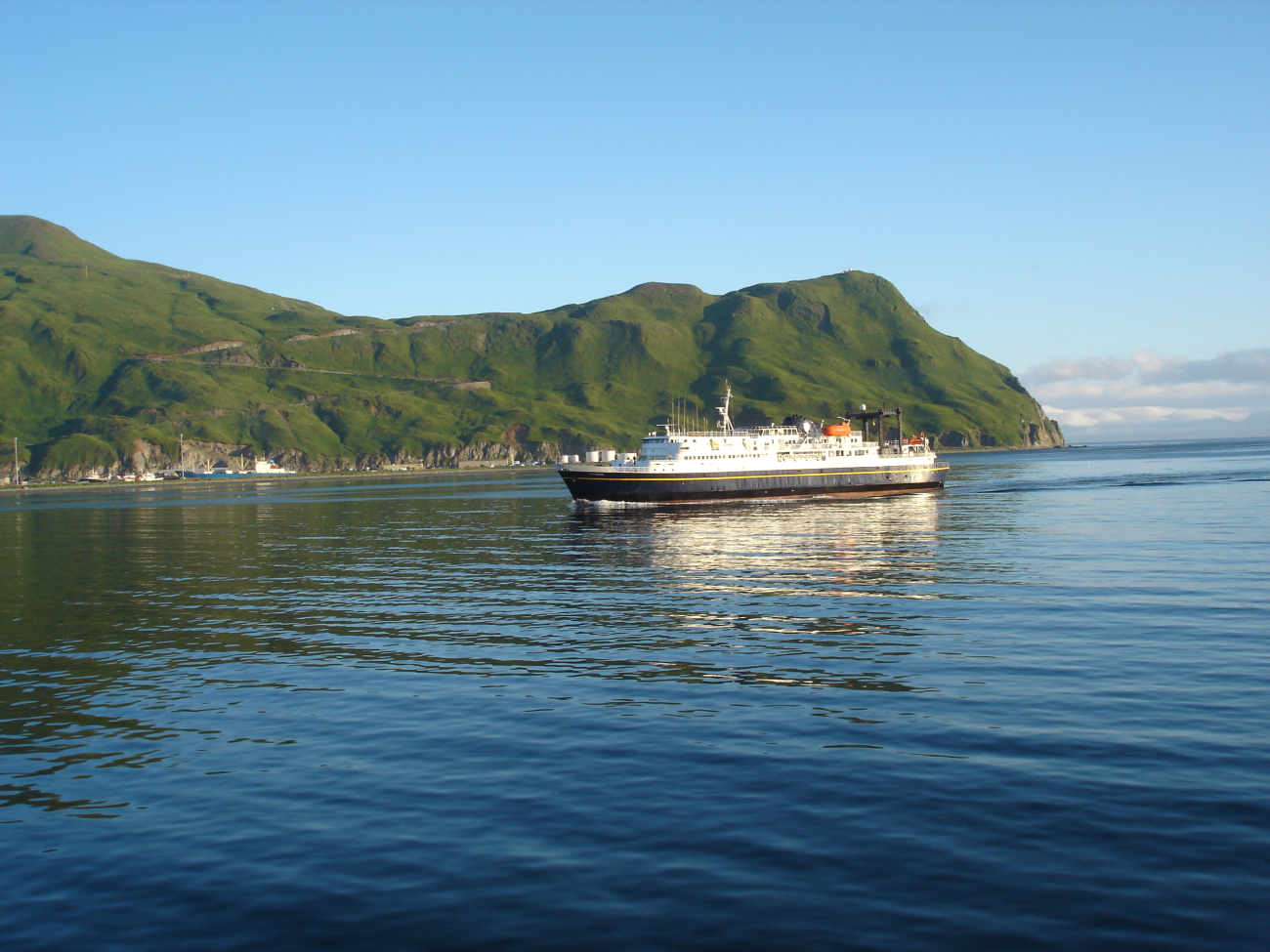 Alaska State Ferry M/V TUSTUMENA entering Dutch Harbor