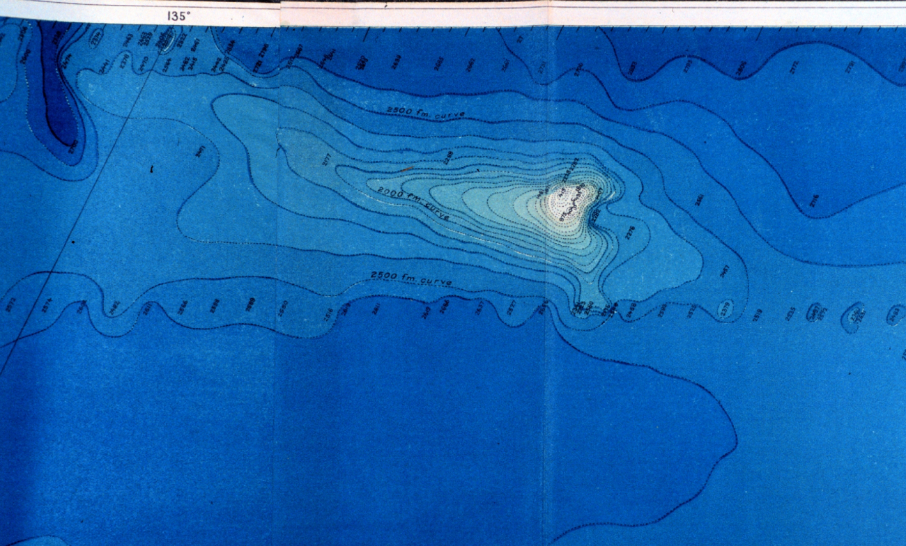 Portion of map in Congressional Report depicting work of Fish Commission Steamer ALBATROSS in conducting deep sea soundings for a telegraphic cablesurvey