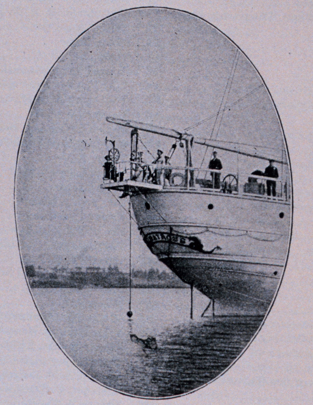 Sigsbee Sounding Machine mounted on the stern of the United States FishCommission Steamer ALBATROSS