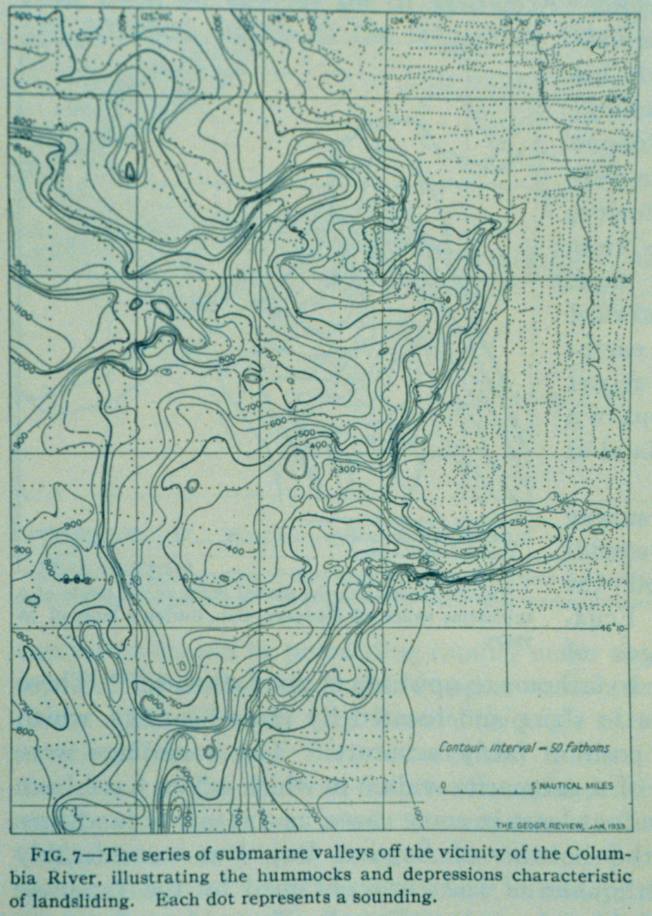 A first contoured map of the Astoria Canyon complex off the entrance to theColumbia River