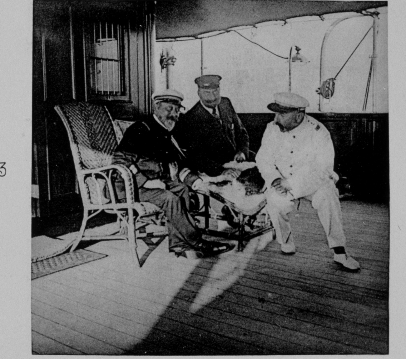 Left to right:  Commander Arodes de Peyriagues, second in command on thePRINCESS ALICE II and HIRONDELLE II from 1907 to 1915; Dr