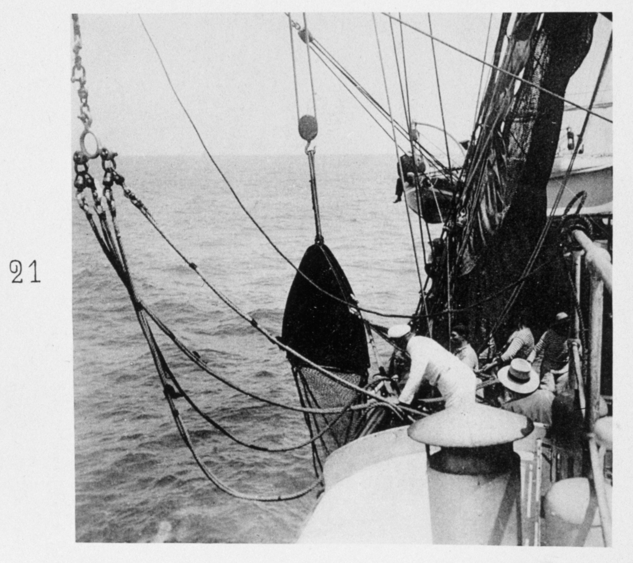 Large net with four doors meant for exploring the bathypelagic zone