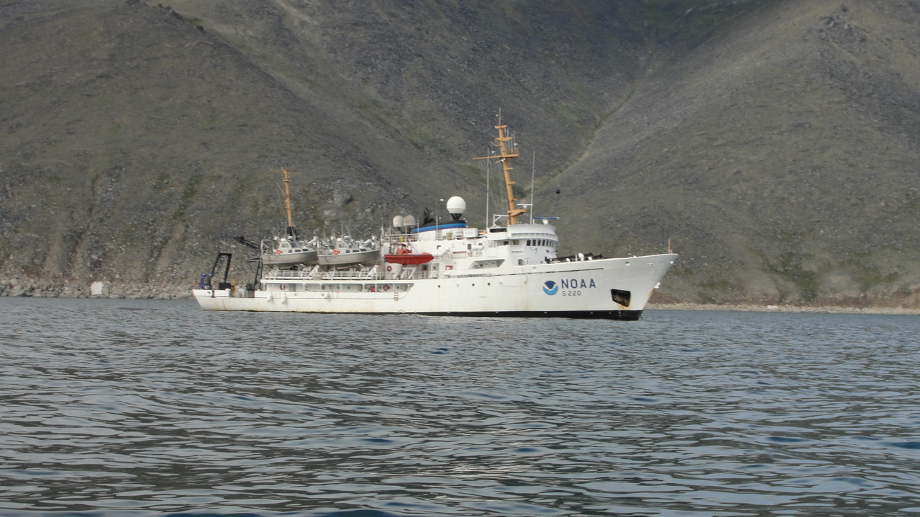 NOAA Ship FAIRWEATHER in Tin City, Cape Prince of Wales area