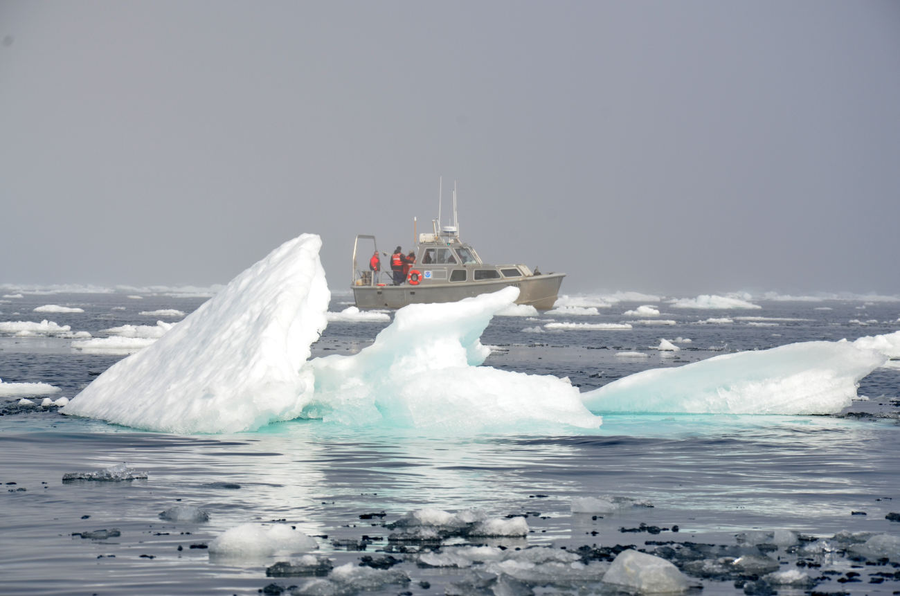 NOAA survey launch north of Point Barrow in the Beaufort Sea
